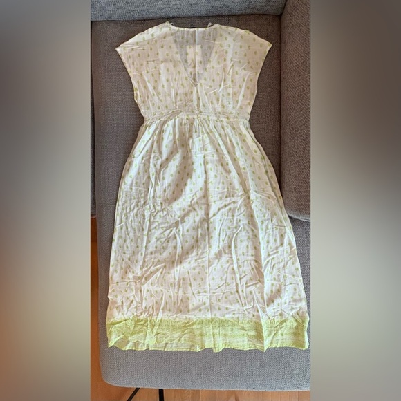 Zara White Green Embroidered Tunic Midi Dress – Size XS brand new - Picture 15 of 16